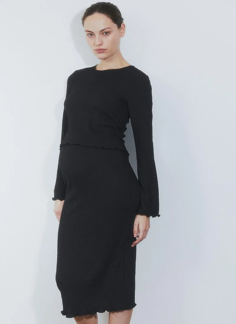 اتش اند ام Mama 2 Piece Textured Jersey Set