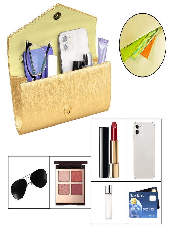 Larcenciel Women's Evening Handbags, Vegan Leather Envelope Clutch Purse w/Chain, Fashion Stripe Faux Fur Ladies Crossbody Shoulder Bag for Date Night Out Wedding Cocktail Party Prom Club,8.7×4x2in - Image 5