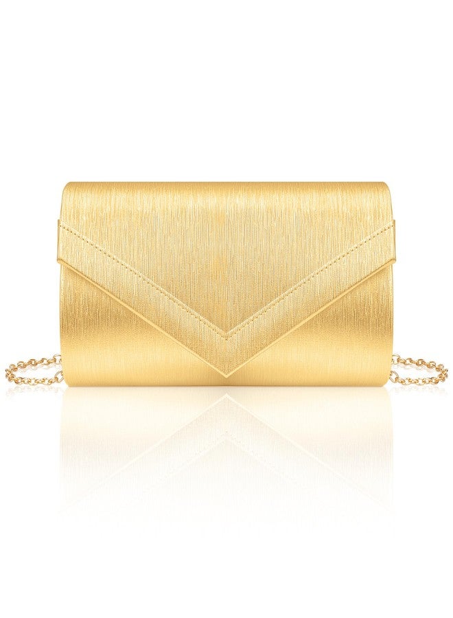 Larcenciel Women's Evening Handbags, Vegan Leather Envelope Clutch Purse w/Chain, Fashion Stripe Faux Fur Ladies Crossbody Shoulder Bag for Date Night Out Wedding Cocktail Party Prom Club,8.7×4x2in - Image 1