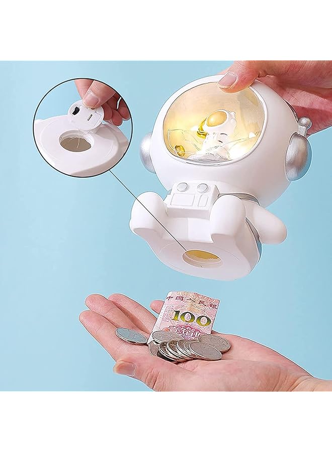 إيروريكس صندوق نقود للأطفال والكبار على شكل حصالة على شكل رائد فضاء، زينة على شكل رائد فضاء من الراتينج، تماثيل كواكب رائد فضاء، صندوق نقود، جرة توفير، ديكور عصري، ضوء ليلي لطيف للمنزل والمكتب وغرفة النوم - Image 4