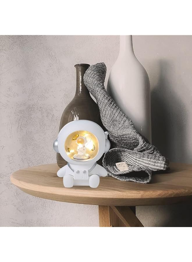 إيروريكس صندوق نقود للأطفال والكبار على شكل حصالة على شكل رائد فضاء، زينة على شكل رائد فضاء من الراتينج، تماثيل كواكب رائد فضاء، صندوق نقود، جرة توفير، ديكور عصري، ضوء ليلي لطيف للمنزل والمكتب وغرفة النوم - Image 5