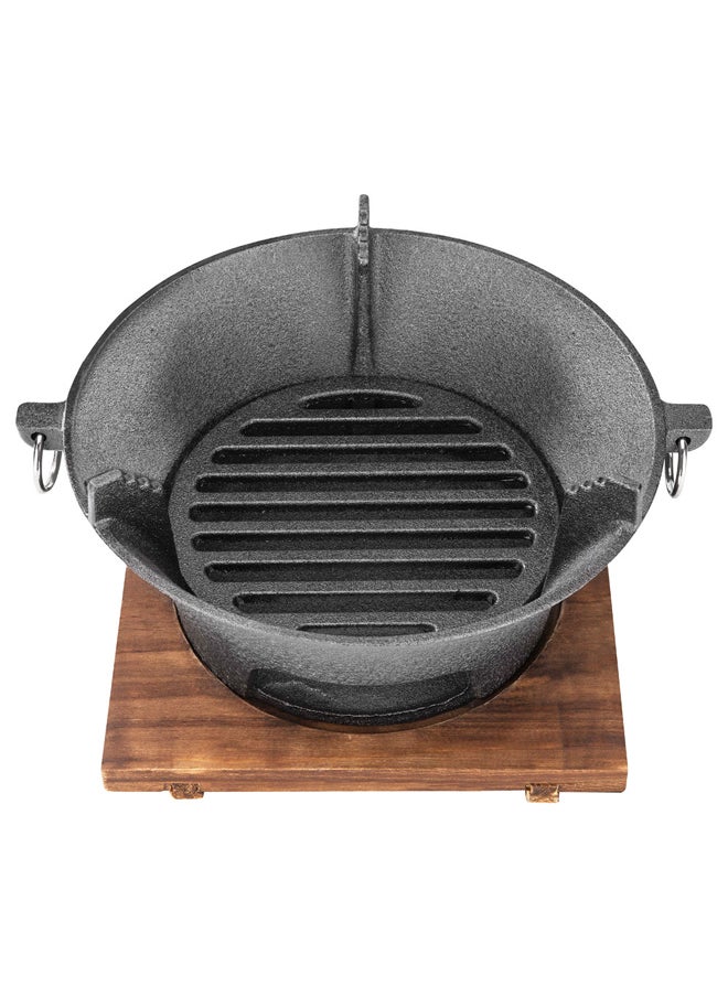 DPT Cast Iron Coal Stove, Charcoal burner, Black, Size23*16*10Cm  - Image 3