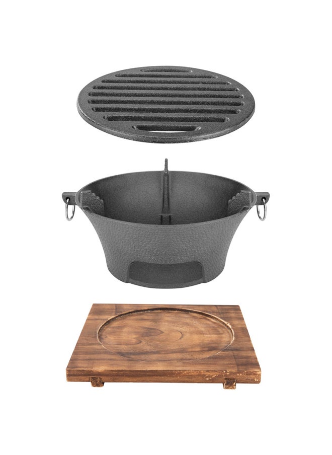 DPT Cast Iron Coal Stove, Charcoal burner, Black, Size23*16*10Cm  - Image 4