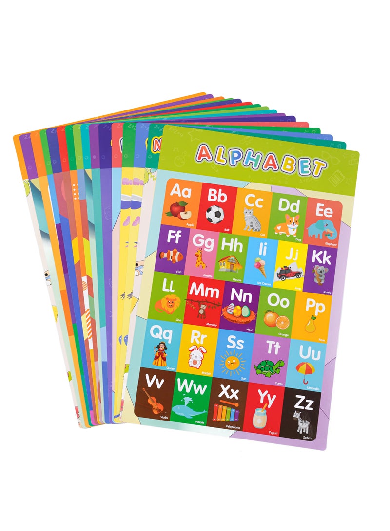 Kids' Early Education Cartoon Adornment ，English Learning Wall Charts Wall Posters for Preschoolers Toddlers Kindergarteners Enlightenment and Cognition Painting - Image 1