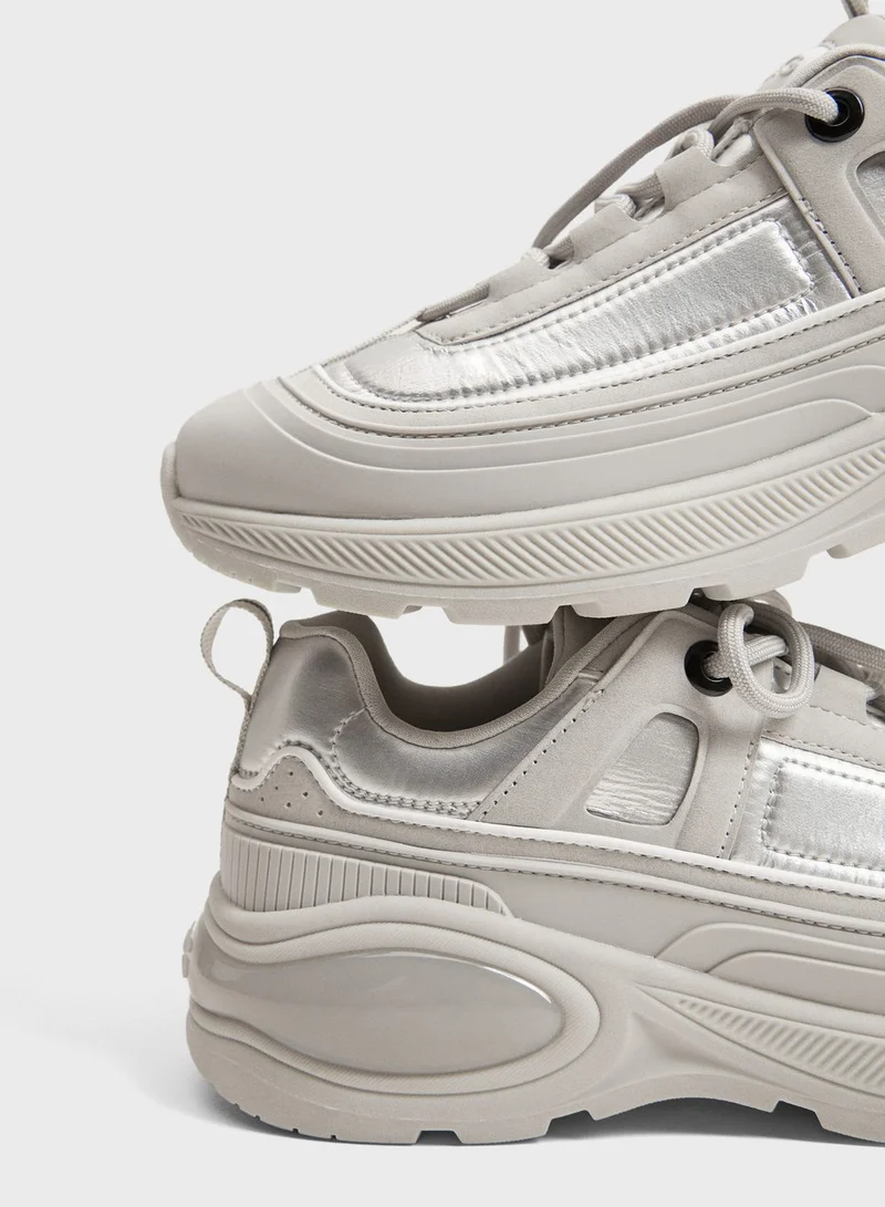 MANGO Lace Up Low Top Sneakers