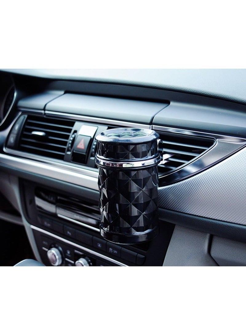 Auto Car Ashtray Portable with Blue LED Light Ashtray Smokeless Smoking Stand Cylinder Cup Holder (Black) - Image 4