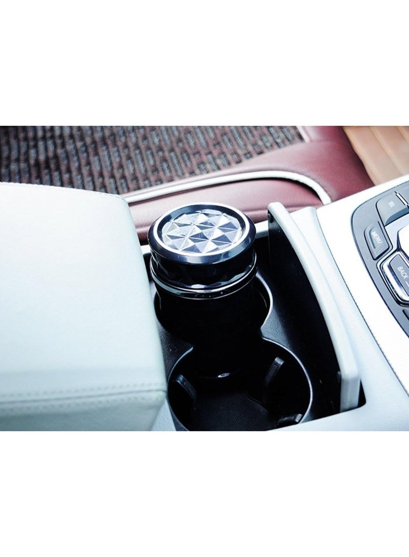 Auto Car Ashtray Portable with Blue LED Light Ashtray Smokeless Smoking Stand Cylinder Cup Holder (Black) - Image 5