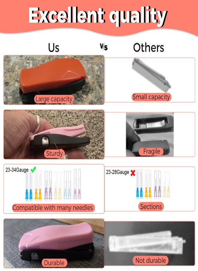 sijidou Needle Clipper for Cut Insulin Syringe Needle, Portable Sharps Container for Disposal Sharps, Compatible with Cutting 23-34 Ga Syringe Needle, Fit for Home and Travel, 1 Pack（Red） - Image 4