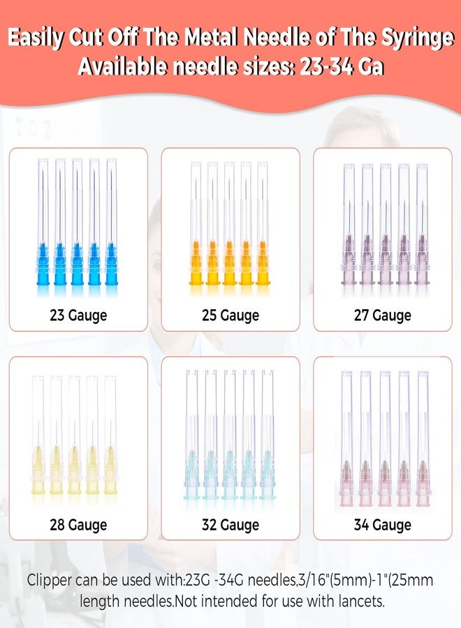 sijidou Needle Clipper for Cut Insulin Syringe Needle, Portable Sharps Container for Disposal Sharps, Compatible with Cutting 23-34 Ga Syringe Needle, Fit for Home and Travel, 1 Pack（Red） - Image 3