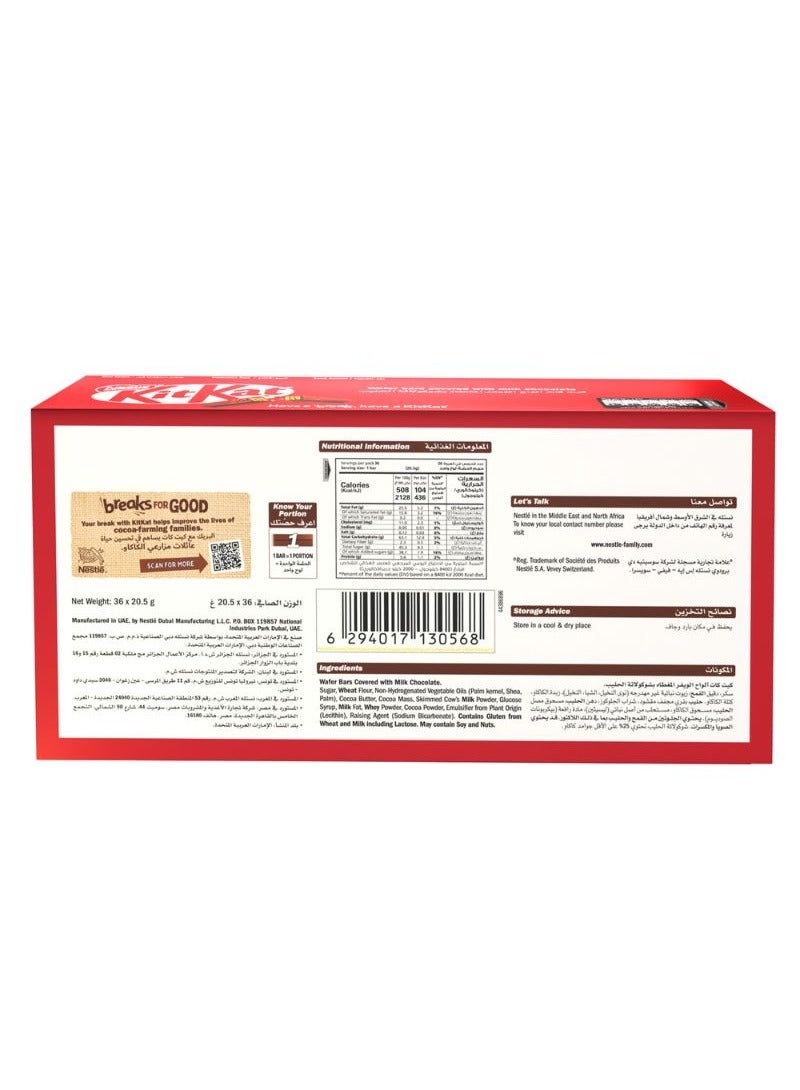 KitKat Wafer 2 Finger Chocolate 36 x 20.5g - Image 2