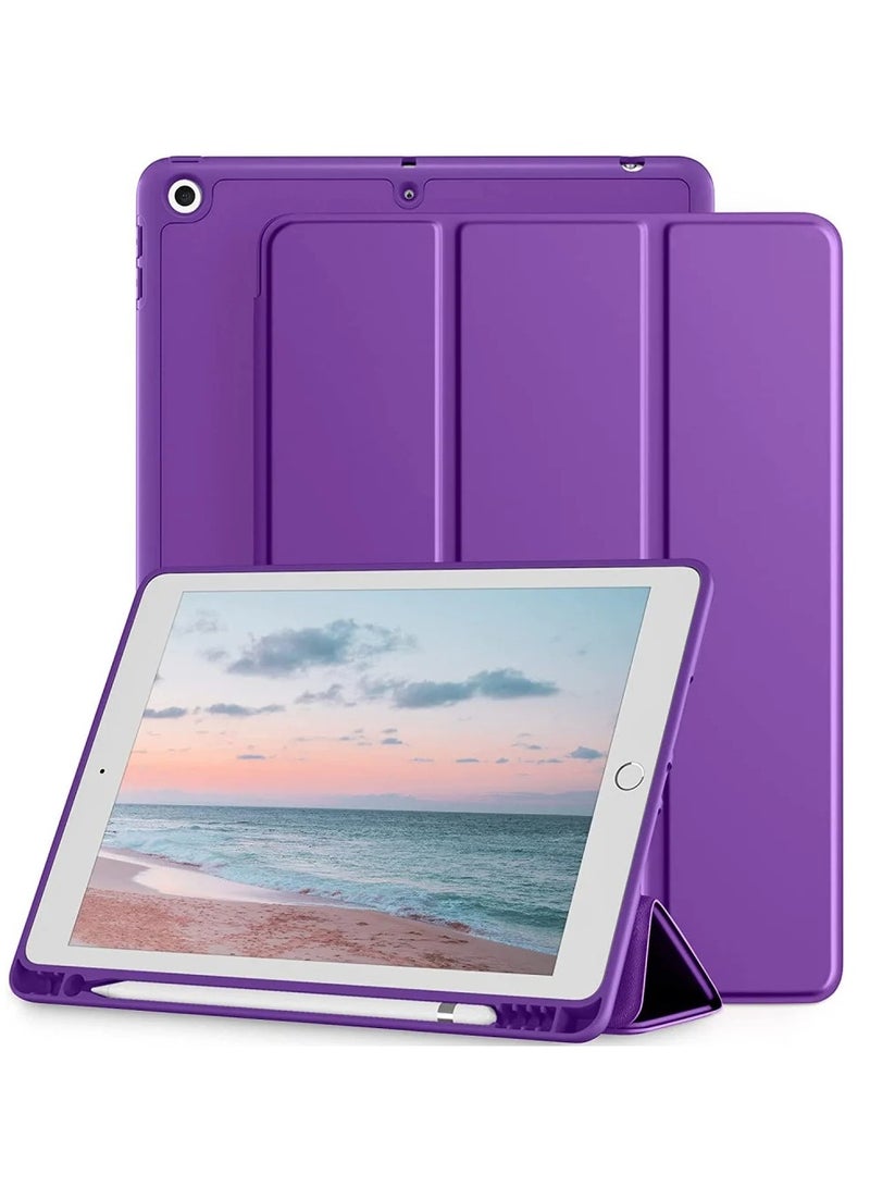 iPad Smart 9.7 Case with Auto Sleep/Wake Super Protection with Pen Holder Suitable for iPad Stand for Watching Movies Purple  - Image 1