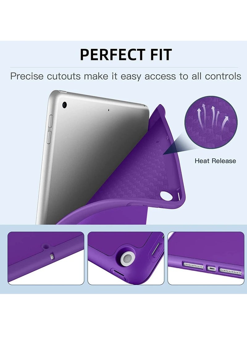 iPad Smart 9.7 Case with Auto Sleep/Wake Super Protection with Pen Holder Suitable for iPad Stand for Watching Movies Purple  - Image 4