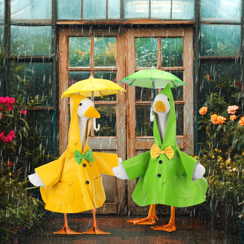 Abbylike Porch Goose Outfits Porch Yard Goose Outfits Clothes Costume Fits Large 23'' Cement For Garden Yard Statue Pathway Decorations - Image 5