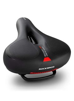 Bicycle Cushion Dualshock Saddle Seat- Black with Red