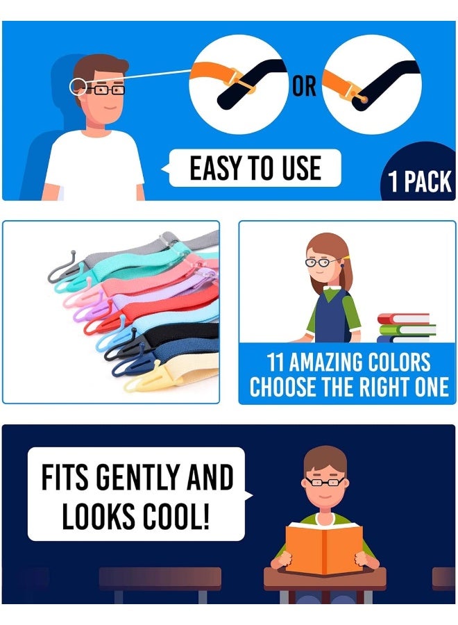 Generic Geborilma Kids Glasses Strap Elastic - Adjustable Eyeglass Band For Kids Toddler Baby - Eyeglasses Straps For Sports - Image 3