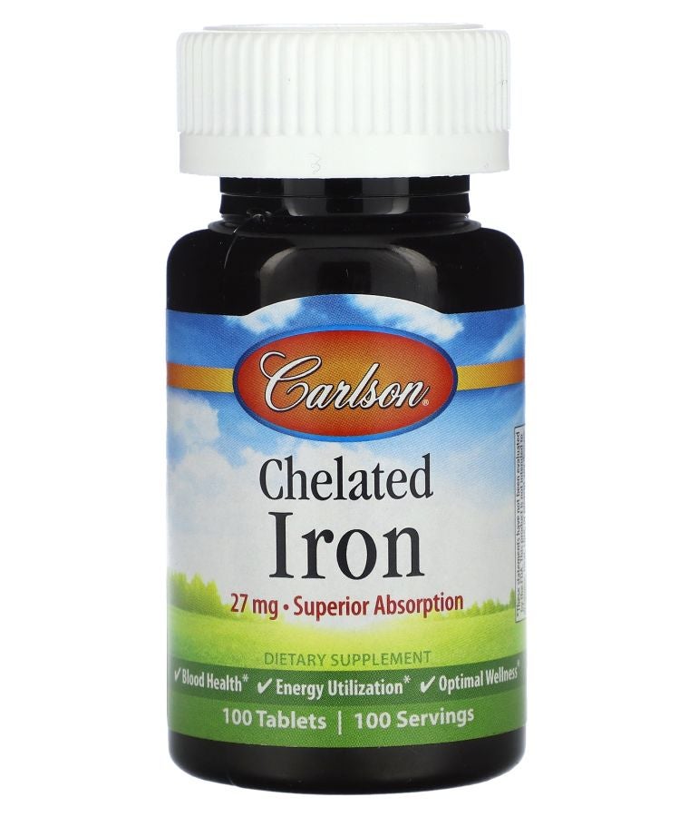 Carlson Chelated Iron 27 mg 100 Tablets