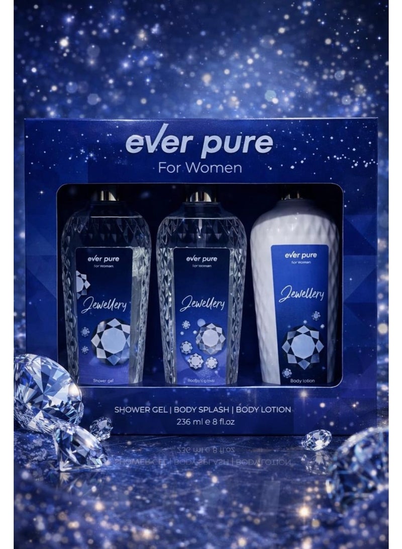 Jewellery Shower Gel + Body Splash + Body Lotion 236ML