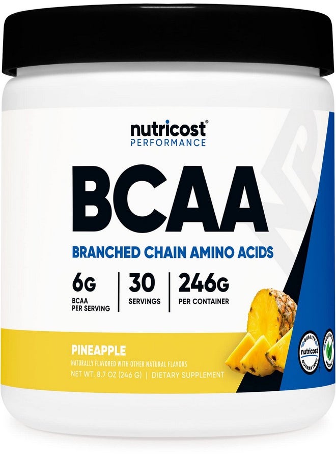 Nutricost - Bcaa Powder (Pineapple 30 Servings) Optimal 2:1:1 Ratio - Image 1