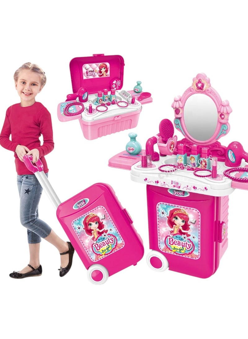 Toy Box 3 IN 1 Make Up Beauty Play Toys With Dressing Table For Girls - Image 1