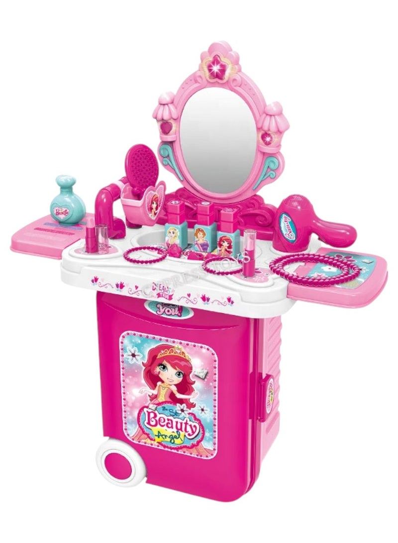 Toy Box 3 IN 1 Make Up Beauty Play Toys With Dressing Table For Girls - Image 2