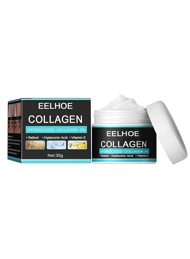 EELHOE Men's Anti Aging Face Cream Collagen Retinol, Vitamin E Brightening and Moisturizing Face Creamfade Fine Lines, 30g - Image 1