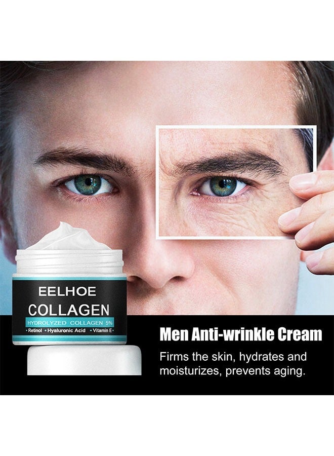 EELHOE Men's Anti Aging Face Cream Collagen Retinol, Vitamin E Brightening and Moisturizing Face Creamfade Fine Lines, 30g - Image 4