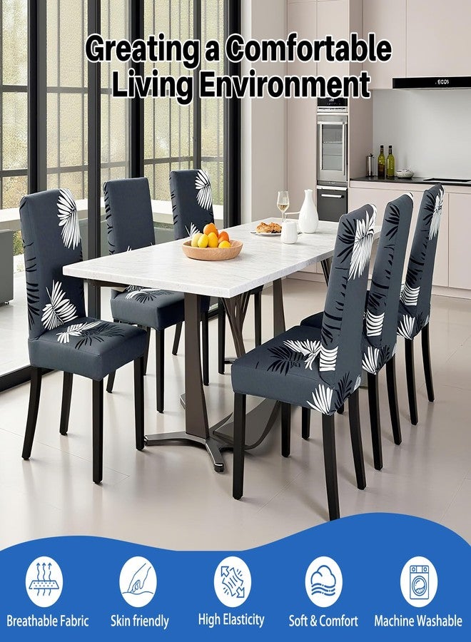 Dioxide High Stretch Chair Covers for Dining Chairs, Washable Dining Chair Covers Set of 6, Soft Kitchen Chairs Seat Covers, Parsons Chair Slipcovers Protectors for Home Hotel Restaurant Banquet - Image 2