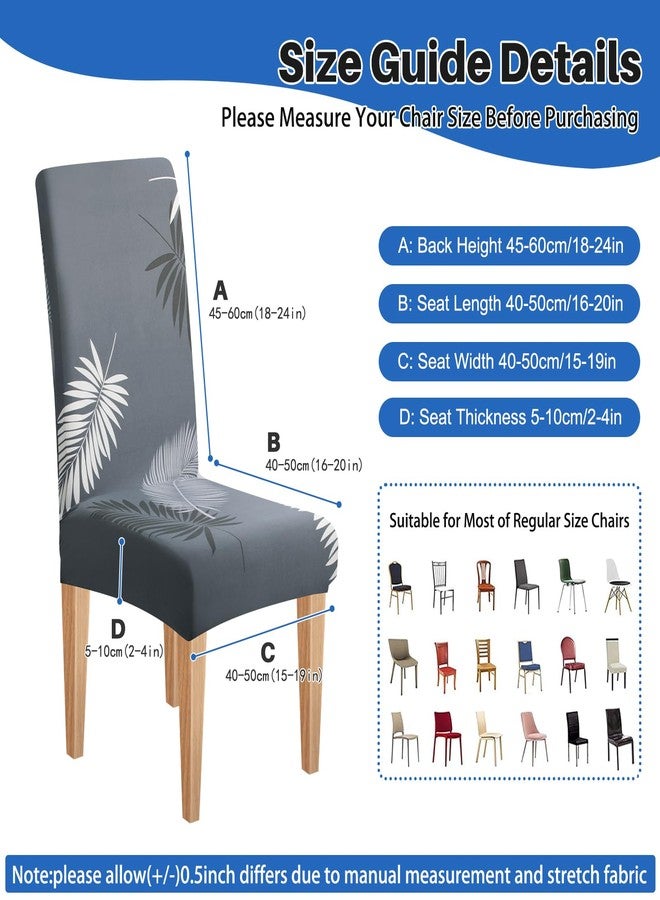 Dioxide High Stretch Chair Covers for Dining Chairs, Washable Dining Chair Covers Set of 6, Soft Kitchen Chairs Seat Covers, Parsons Chair Slipcovers Protectors for Home Hotel Restaurant Banquet - Image 4