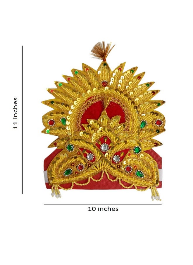 BookMyCostume - BookMyCostume Shri Ram Hindu God Crown Mukut Kids & Adults Fancy Dress Costume Accessories Free Size - Image 1