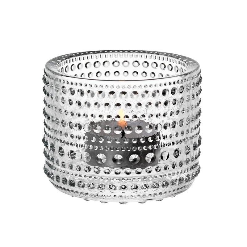 Iittala Kastehelmi Tealight Candleholders by Oiva Toikka Clear
