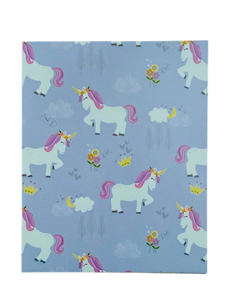 Creative Colors Back to School 2 Pocket Folders | Heavy Duty | Set of 4 Portfolios | Elementary Grade School | Fun Trendy Designs (Rainbows, Unicorns, Butterflies, Flowers) - Image 2
