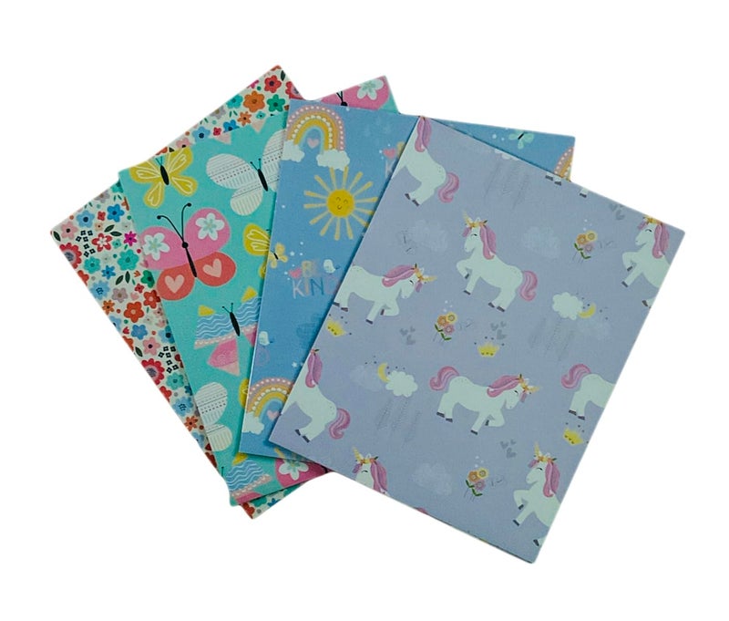 Creative Colors Back to School 2 Pocket Folders | Heavy Duty | Set of 4 Portfolios | Elementary Grade School | Fun Trendy Designs (Rainbows, Unicorns, Butterflies, Flowers) - Image 1