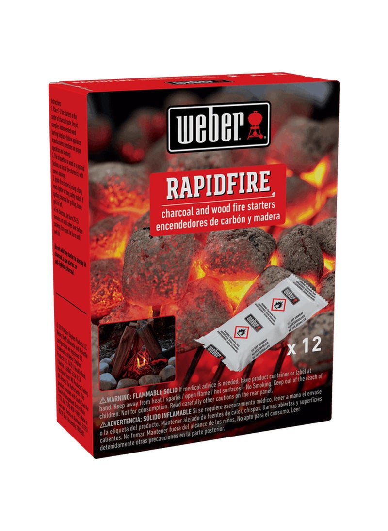 Weber 12 Pieces Rapidfire Fire Starters