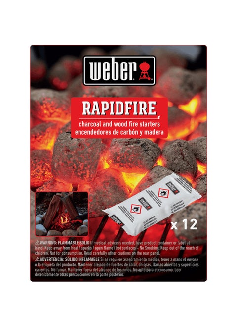 Weber 12 Pieces Rapidfire Fire Starters