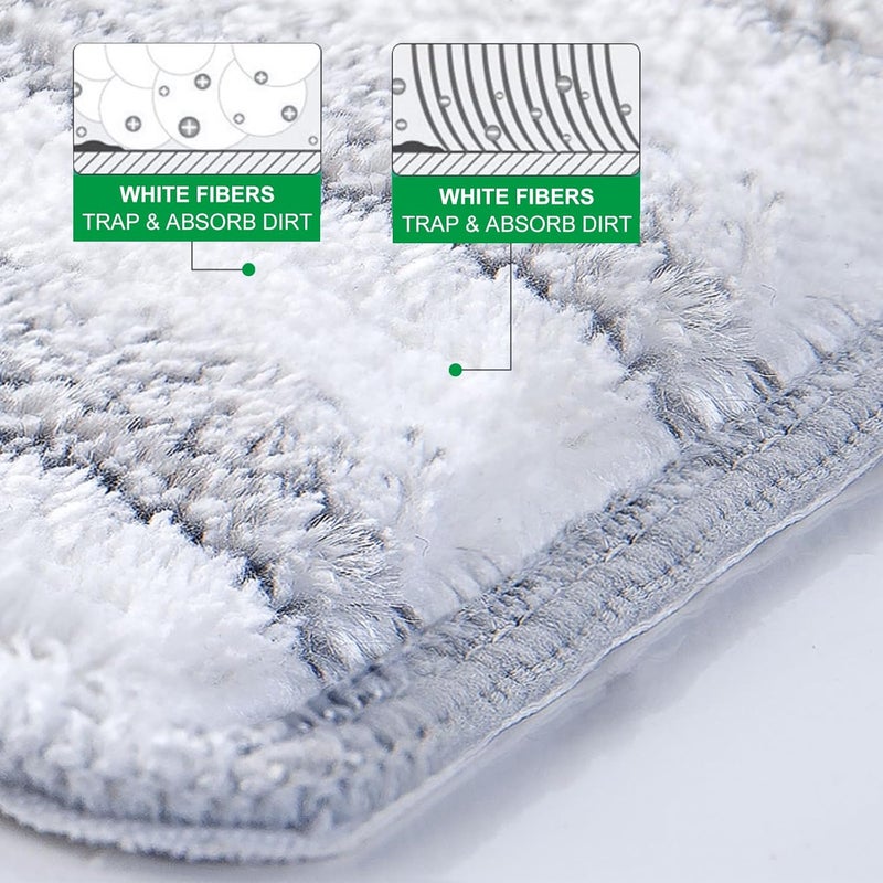 1 Pack Flat Mop Pad, 13" X 4.9" Flat Mop Head Refill Microfiber Mop Pad, Squeeze Mop Pads Replacement Heads - Grey - Image 1