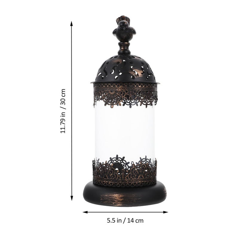 Vintage Bird Cage Candle Holder Retro Table Decor 14x30cm Home Accent Candlestick - Image 2