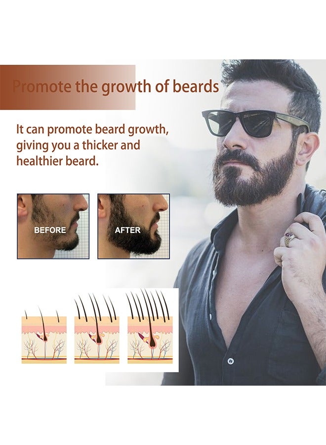 إيست مون زيت اللحية ، زيت اللحية لنمو الرجال ، يجعل اللحية أكثر امتلاء وسمكا ونعومة ، رطوبة لتقليل التجعد ، كل استخراج النباتات العضوية الطبيعية النقية ، يقوي ويرطب اللحية - Image 3
