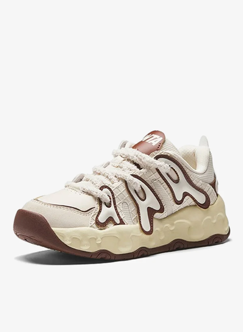 ANTA Milkshake | trendy sports casual shoes bread shoes summer thick sole lifesytle shoes Beige
