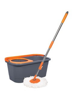 360° Spin Mop Bucket Set With Adjustable Handle Effortless Dust Separation Perfect For for Wooden Floor, Tiles and Laminate Floors
