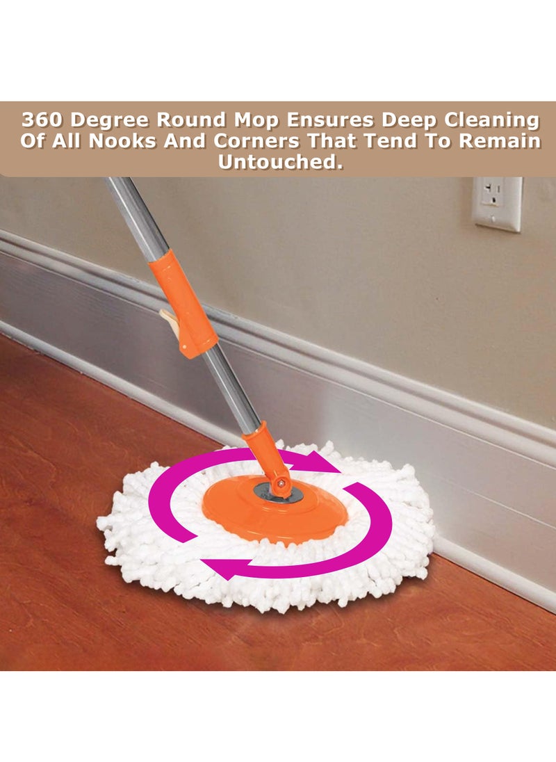 Bright Home - 360° Spin Mop Bucket Set With Adjustable Handle Effortless Dust Separation Perfect For for Wooden Floor, Tiles and Laminate Floors - Image 1