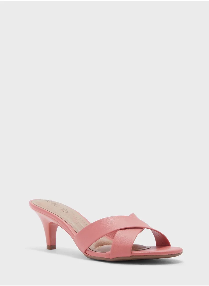 Beira Rio Eden Multi Strap Mid Heel Sandals
