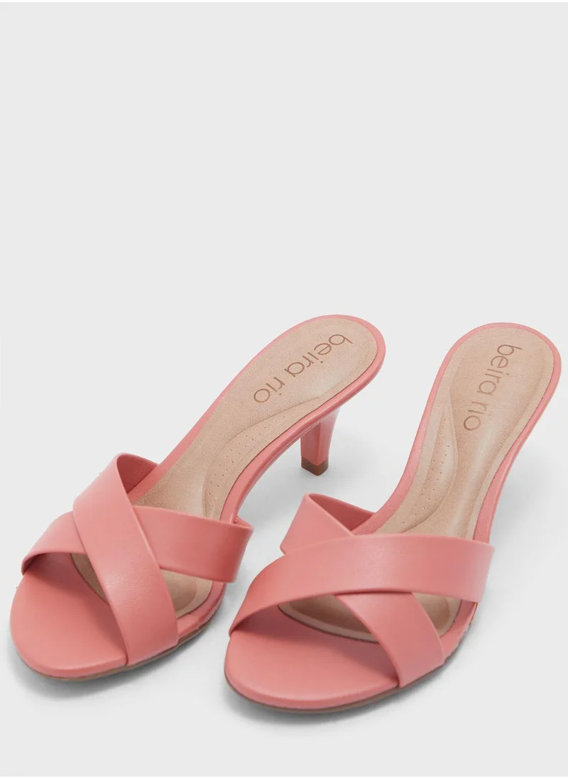 Beira Rio Eden Multi Strap Mid Heel Sandals