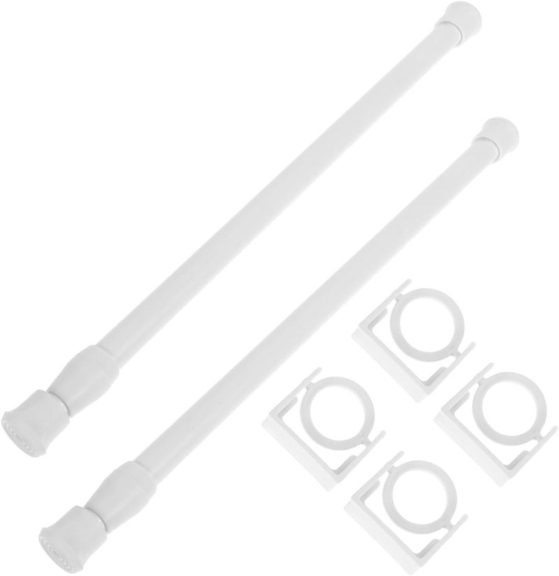2pcs Adjustable No-Drill Towel Rods Space-Saving Wall-Mounted Washrag Rack for Bathroom Extendable Cloth Holder Easy Installation Modern Design for Organizing Towels and Clothes - Image 1