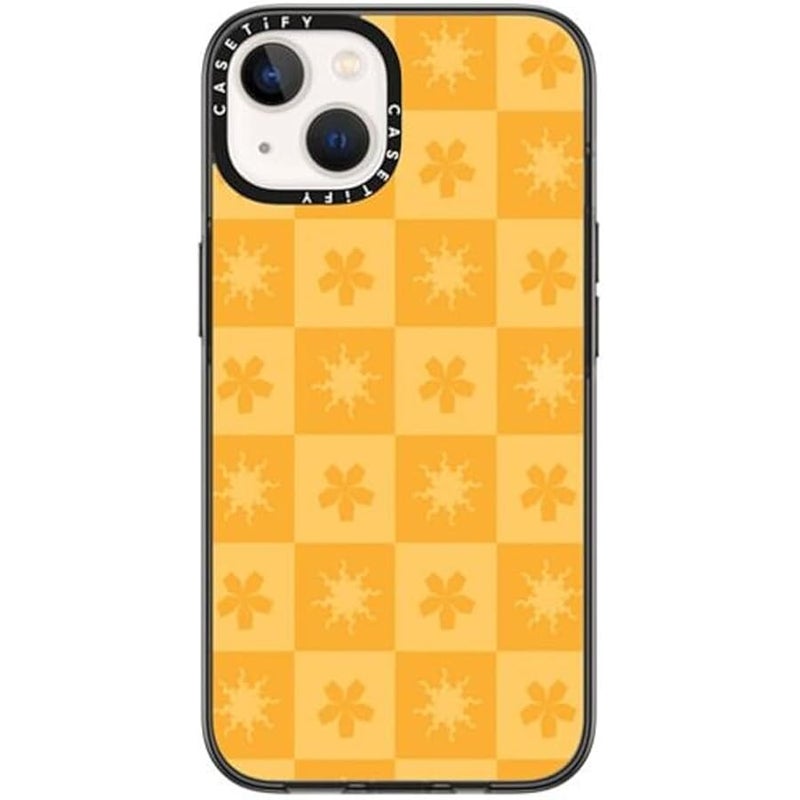 Casetify iPhone 14 Compact Case 【2x Military Grade Drop Test/4ft Drop Protection】 - Sun/Flower - Black