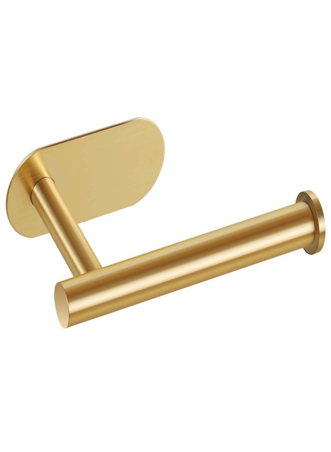 LAYUKI Toilet Paper Holder,Gold,Wall Mount, Upgraded Adhesive Toilet Roll Holder,no Drilling,Bathroom/Rv/Washroom,SUS 304 Stainless Steel,Rustproof (Gold, 1 Piece) - Image 1