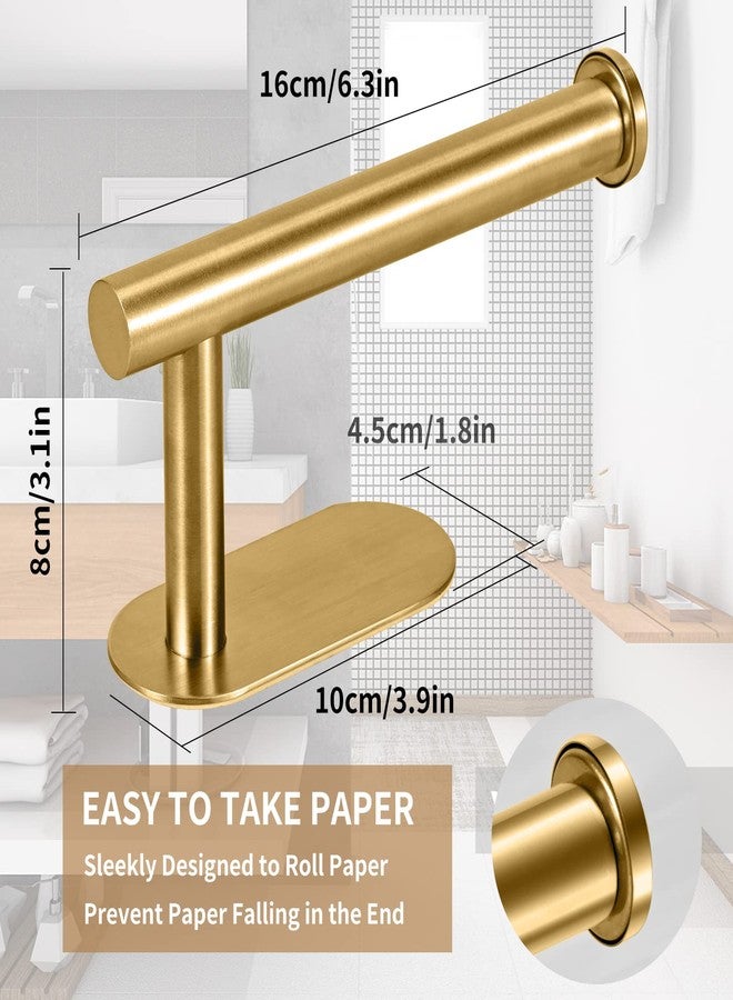 LAYUKI Toilet Paper Holder,Gold,Wall Mount, Upgraded Adhesive Toilet Roll Holder,no Drilling,Bathroom/Rv/Washroom,SUS 304 Stainless Steel,Rustproof (Gold, 1 Piece) - Image 5