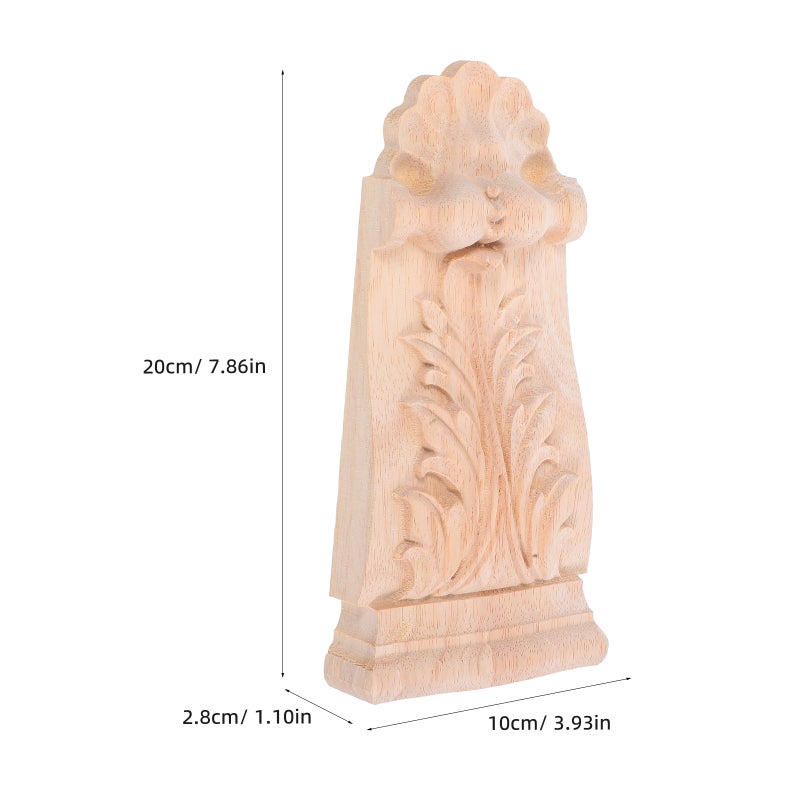 2pcs Wood Onlay Applique For Bed Door Cabinet Wardrobe Closet Furniture Decoration Decorative Trim Unpainted Corner Decal - Image 2
