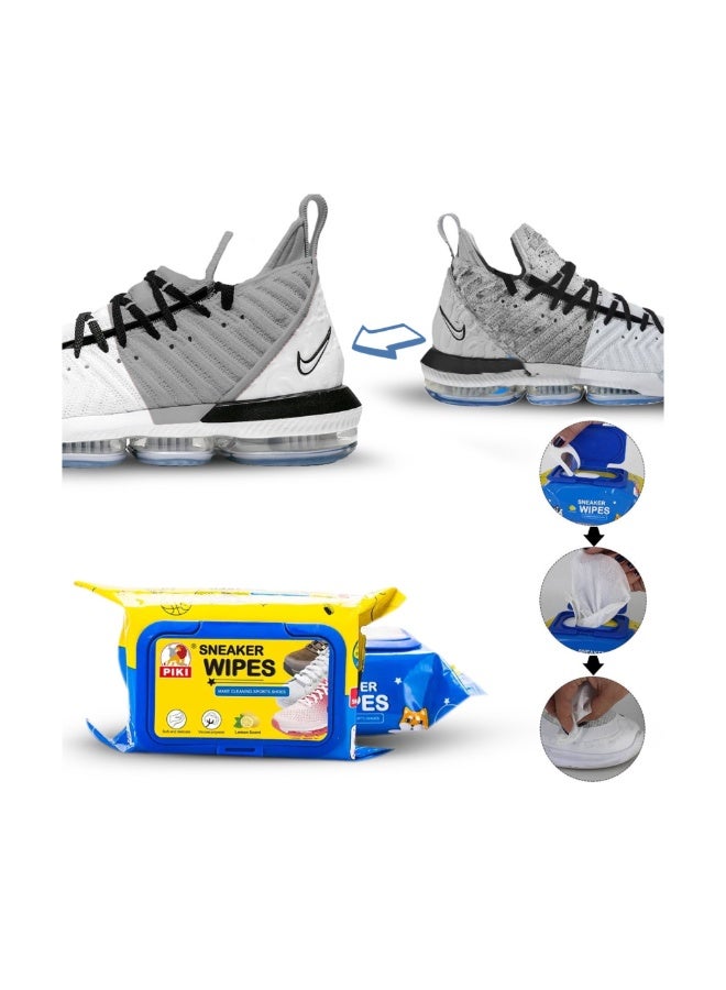 PIKI 2 Pack 30 Pcs (Total 60 Pcs Wipes)  Shoe Care Product, Cleaning Wipes, Sneaker Cleaner, Shoe Wipes Cleaner Sneaker Wipes Shoe Care Product Leather Wipes Multipurpose Cleaner Wipes  - Image 5