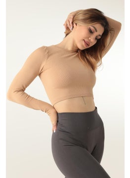DoReMi Long Sleeve Crew Neck Ribbed Crop  - Image 2
