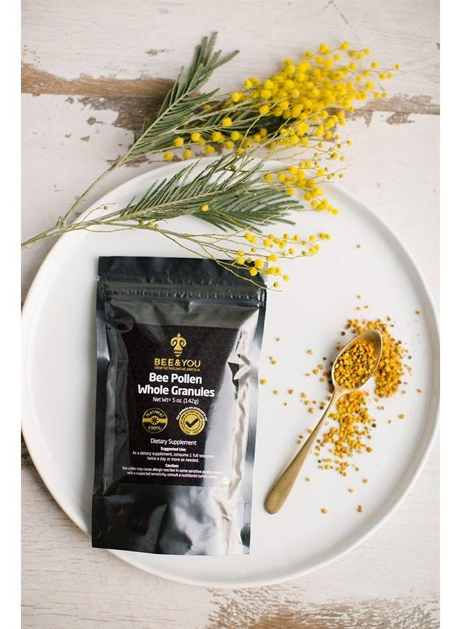 BEE & YOU BEE and You Bee Pollen Granules | 100% Pure, Natural Bee Pollen - Antioxidants, Proteins, Vitamins Amino Acids and More | 5 oz Bag (5 oz) - Image 5